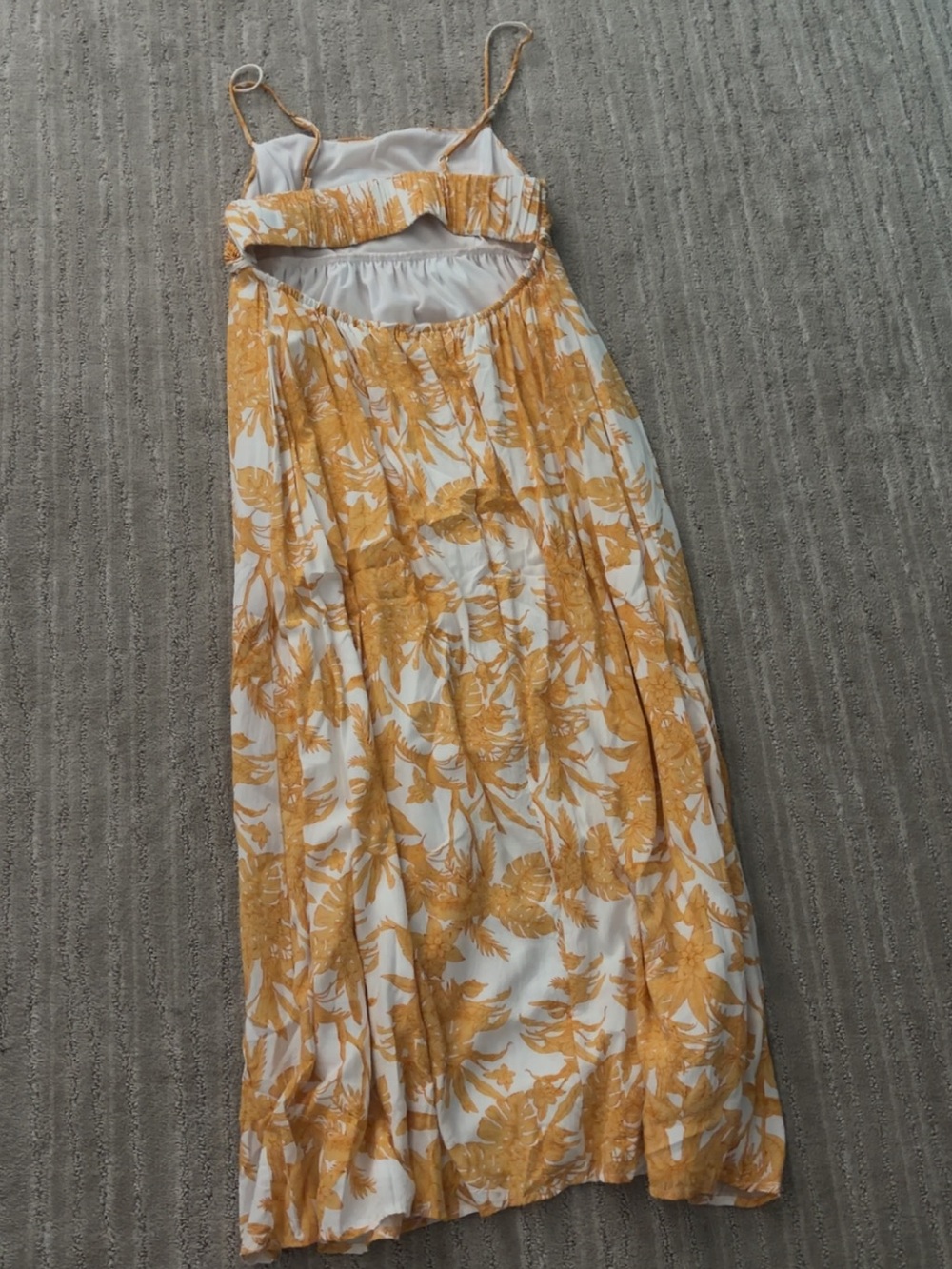 Yellow Floral Midi - Maxi Dress - Picture 2 of 2